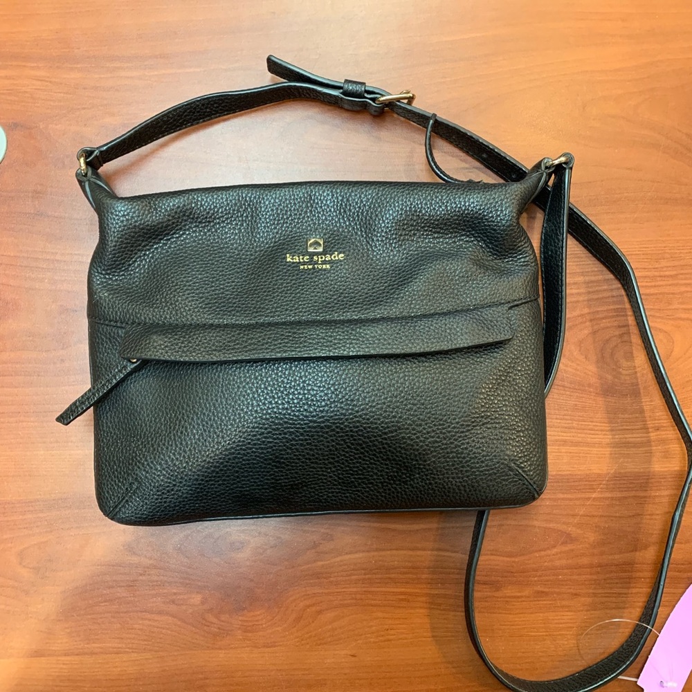 kate spade Black Pebbled Leather Crossbody Bag
